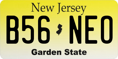 NJ license plate B56NEO