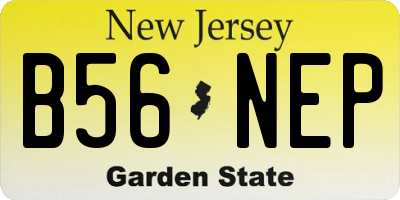 NJ license plate B56NEP