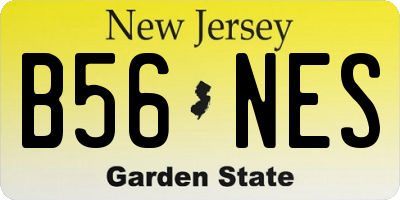 NJ license plate B56NES
