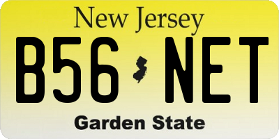 NJ license plate B56NET
