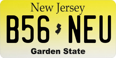 NJ license plate B56NEU