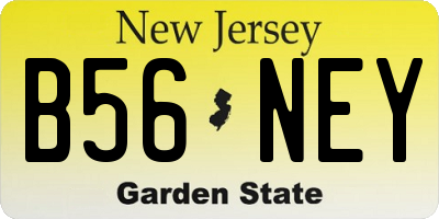 NJ license plate B56NEY