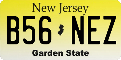NJ license plate B56NEZ