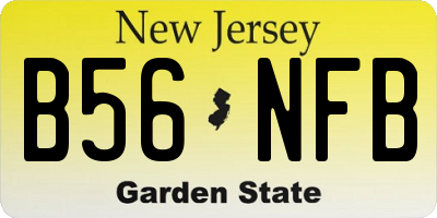 NJ license plate B56NFB