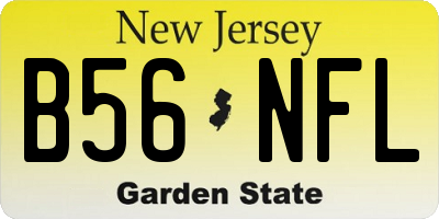 NJ license plate B56NFL