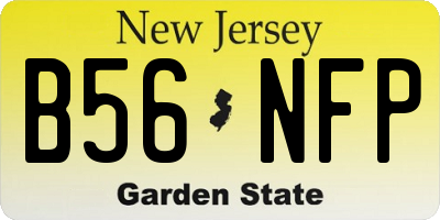 NJ license plate B56NFP