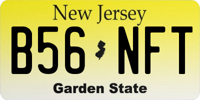 NJ license plate B56NFT