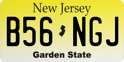 NJ license plate B56NGJ