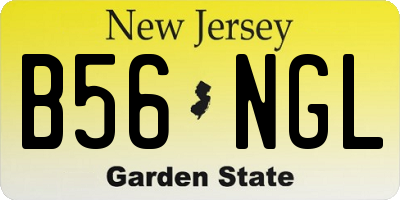 NJ license plate B56NGL