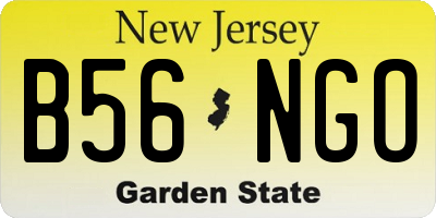 NJ license plate B56NGO