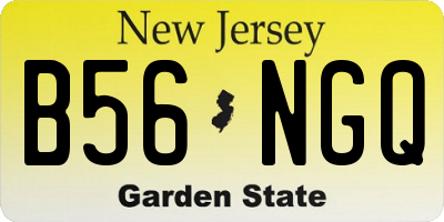 NJ license plate B56NGQ