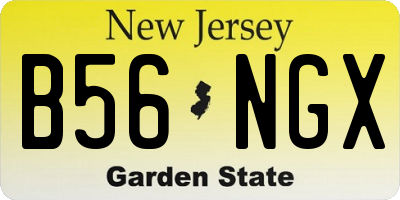 NJ license plate B56NGX