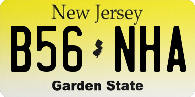 NJ license plate B56NHA