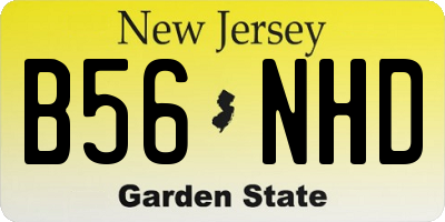 NJ license plate B56NHD