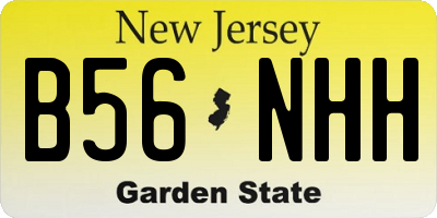 NJ license plate B56NHH