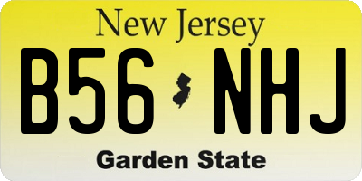 NJ license plate B56NHJ