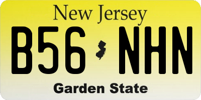 NJ license plate B56NHN