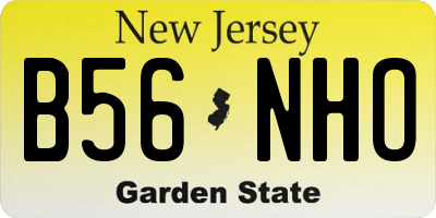 NJ license plate B56NHO