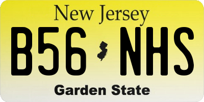 NJ license plate B56NHS