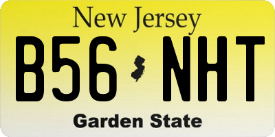 NJ license plate B56NHT