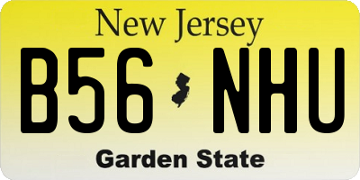 NJ license plate B56NHU