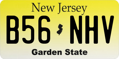NJ license plate B56NHV