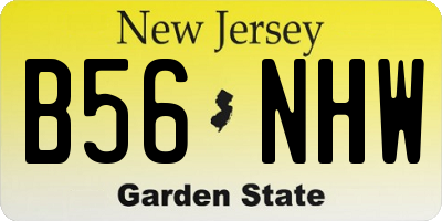 NJ license plate B56NHW