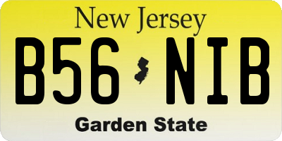 NJ license plate B56NIB