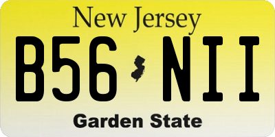 NJ license plate B56NII