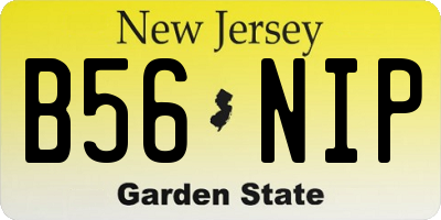 NJ license plate B56NIP