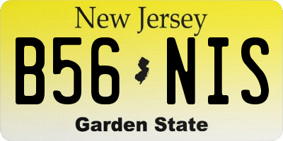 NJ license plate B56NIS