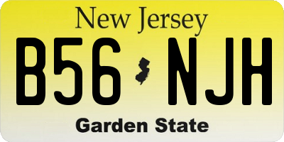 NJ license plate B56NJH