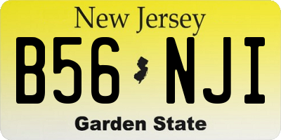NJ license plate B56NJI