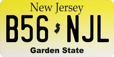 NJ license plate B56NJL