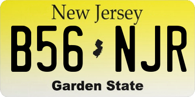 NJ license plate B56NJR