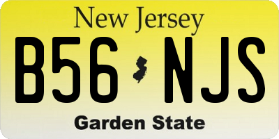 NJ license plate B56NJS