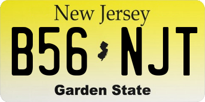 NJ license plate B56NJT