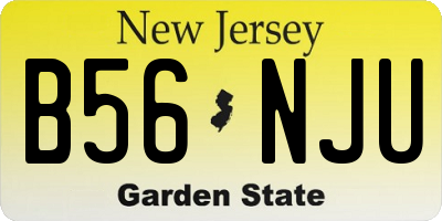 NJ license plate B56NJU