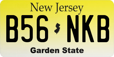 NJ license plate B56NKB