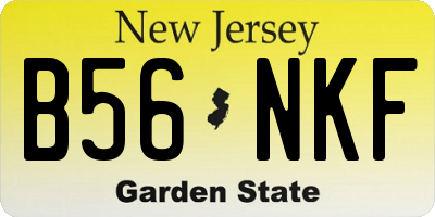 NJ license plate B56NKF
