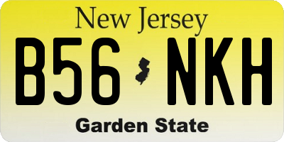 NJ license plate B56NKH