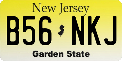 NJ license plate B56NKJ