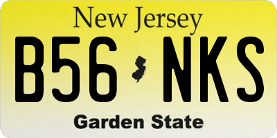 NJ license plate B56NKS