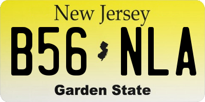 NJ license plate B56NLA