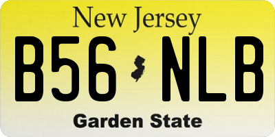 NJ license plate B56NLB