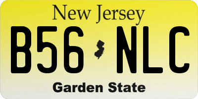 NJ license plate B56NLC