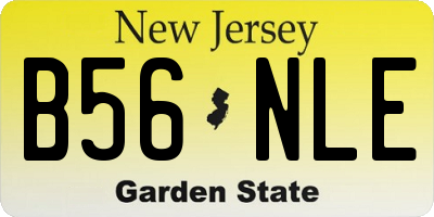 NJ license plate B56NLE