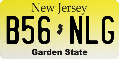 NJ license plate B56NLG