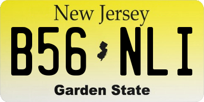 NJ license plate B56NLI