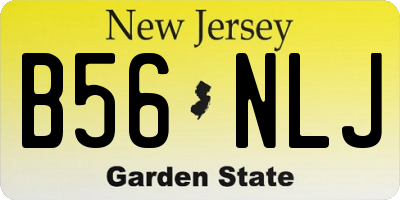 NJ license plate B56NLJ